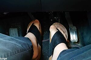 Nylon Feet And Toe Separators In The Car