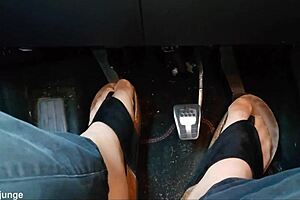 Nylon Feet And Toe Separators In The Car