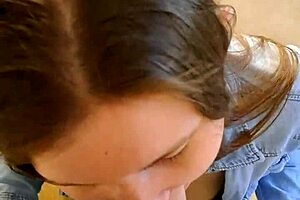 I hid in the wardrobe and got a surprise blowjob