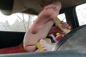 Feeling the intense punishment as I ballbust my sissy crossdresser in part 2