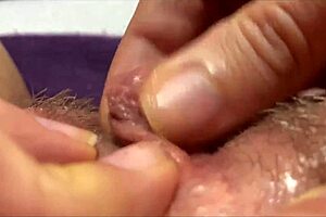 huge clitoris rubbing and jerking orgasm
