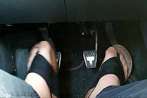 Nylon Feet And Toe Separators In The Car