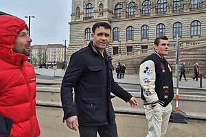 Fake pool: Silvia dellai swallows double anal cum!