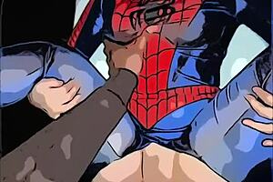 spider woman pawg rides a big black cock in this interracial scene.