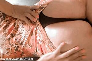 Mature blonde gets sexy in hot dress