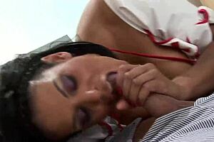 Lovely nurse with huge tits and ass railed doggy in hospital.