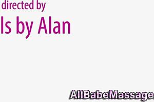 busty masseuse rubs pussy with fingering and oral 😍