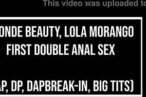blonde brazilian lola morango gets double anal gaping with big black cock!