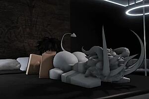 i breed a roblox demon slut in a condo with blowjob, doggystyle, and monster cock assfucking.