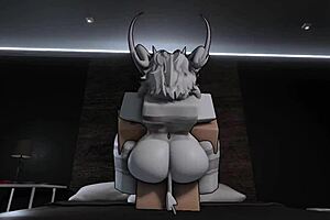 i breed a roblox demon slut in a condo with blowjob, doggystyle, and monster cock assfucking.