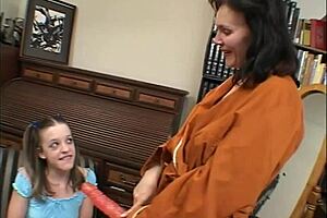 Intriguing-Neutral Old granny teases with young 18+ panties in wild scene 4.