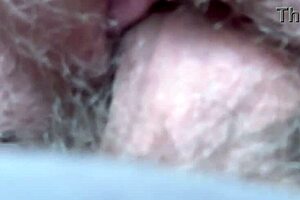 housewife milf gets hairy pussy fucked closeup