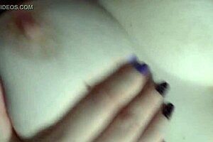 Blanca masturbates her big tits in lingerie