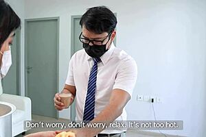 Indian couple roleplays as beautiful tea maker girl in homemade costumes