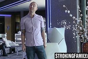 i sucked stepbros big cock before he grabbed the phone, but stepdad ruined it.