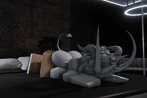i breed a roblox demon slut in a condo with blowjob, doggystyle, and monster cock assfucking.