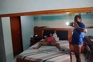 husband catches wife masturbating while watching porn at home