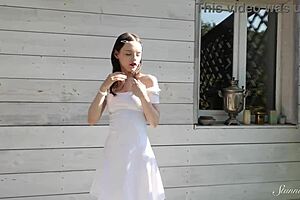Playful teen beauty Dakota Doll indulges in solo pleasure