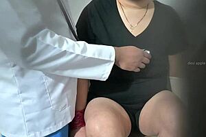 Indian doctor using lady patient