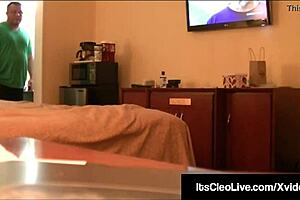 I watch as cam cutie Its Cleo gets a load of cum on her freckled face