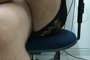 Sexy Crossdressing Babe Crosses Legs in Panties, Teasing for More Videos