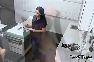 Doctor's checkup turns into steamy threesome with nurses