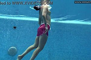 lady dee cute shy czech teen swimming