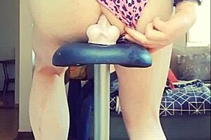 cute tranny babe veronica does some solo training