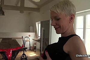 Blonde Milf In Stockings Sucks Big Dick And Gets Bold Anal Fucking