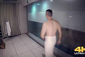 Sauna sex with gaucho and juicy pussies 😏