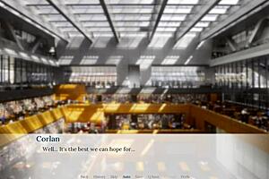 emma plays in library with blowjob and creampie