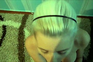 Watch this blonde cutie give amateur blowjob and facial?