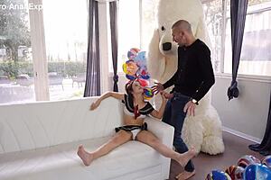 Wet Submissive Italian Teen Bambolina's First Anal Gape