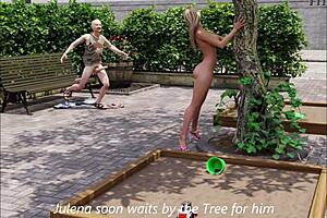 公园弯腰口交后巨屌射精！