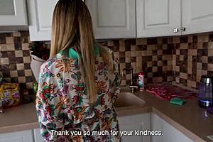 Oh my god, what are you doing banging my friend's juicy mom in the kitchen?