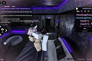 playing with a cute femboy character on roblox