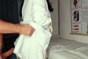 Nurse and esthetics check the patient's erection
