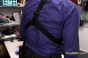 Busty Cougar Gets Tag Teamed by Horny Mall Cops
