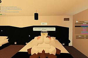 Black guys fuck their pretty young girls in a hardcore way on Roblox