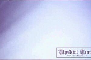 Is that hot blonde upskirt?