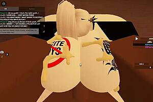 Black guys fuck their pretty young girls in a hardcore way on Roblox