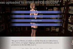 emma plays in library with blowjob and creampie