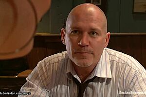 Huge Tits Bartender Banged In Bondage