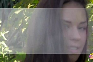 two sweet naughty angels kissing and eating pussies outdoors, wanna join?