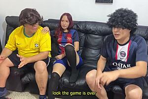 He blindfolded his girl to wait for his return