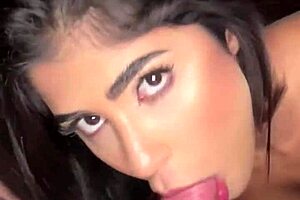 Petite 18Yo Latina Babe Gags on Deepthroat and Rimjob, Cum in Mouth on Casting