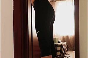 Exercising at home, my husband joined yoga unexpectedly