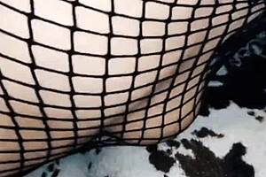 Homemade POV of Wife Riding Cock in Erotic Mesh Bodysuit for Anal