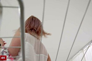 Horny Boyfriend Analizes Bent-Over Blonde Teen