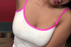 kya tropic hooks up with big tits bent over for cowgirl swallow